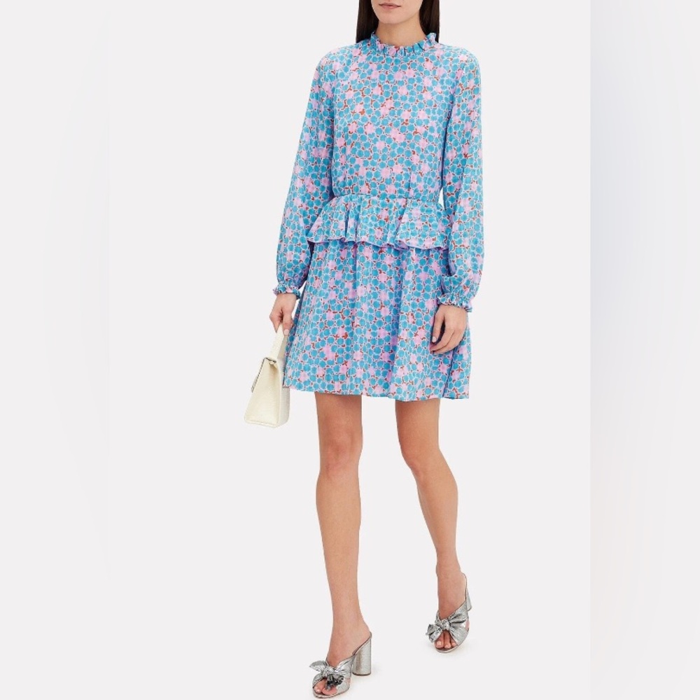 NWT STINE GOYA Christie checkered dress open back weeding guest brunch size XS - Picture 4 of 12